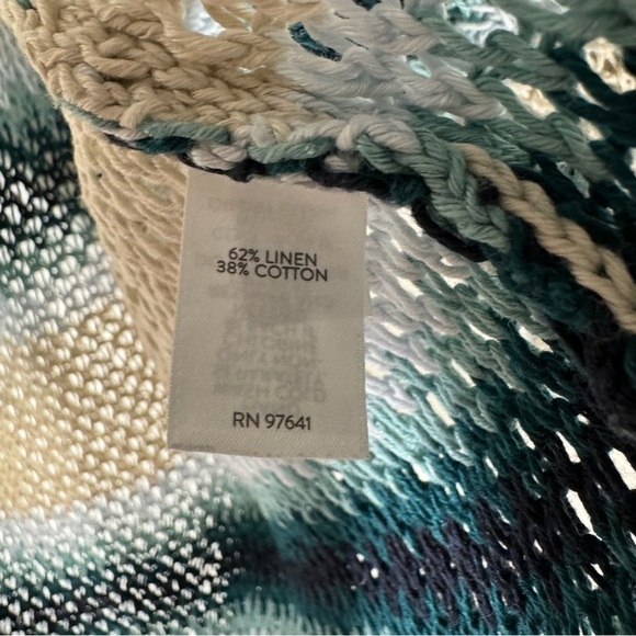 J. Jill Open Knit Striped linen Blend Sweater - Picture 9 of 10